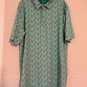 Masters Patterned Green Polo Shirt